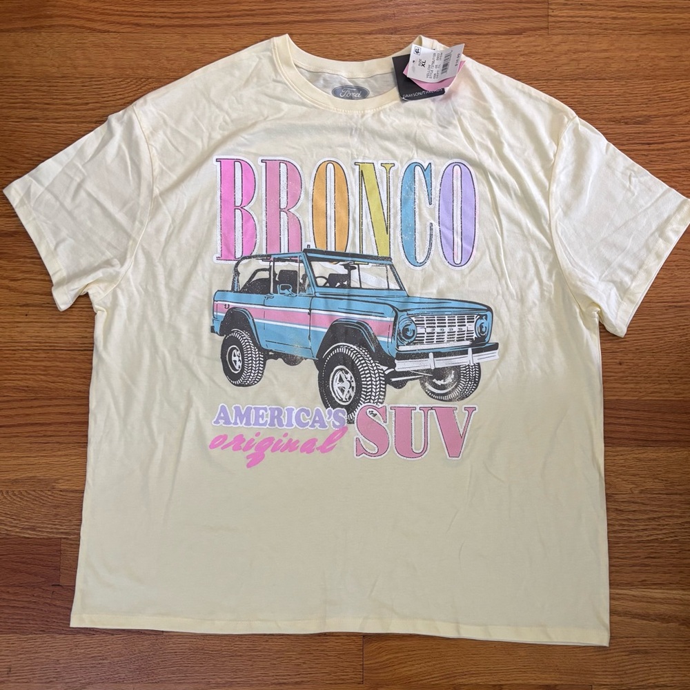 Ford Motor Company Tshirt Adult XL Bronco SUV Graphic Tee Grayson Threads New